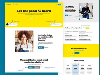 buzzin'proof brand branding design typography ui web design webdesign