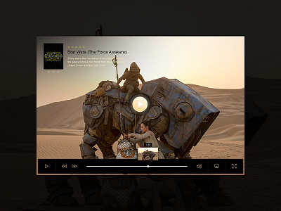 Video Player design freebie freebies player psd star wars ui video video player