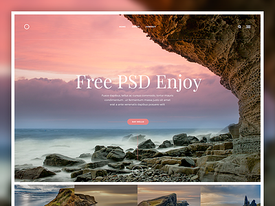 Web Design - Free PSD clean design free freebie hero pictures psd type ui web design website
