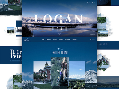 Logan Full brushes design header hero mountains web web design website