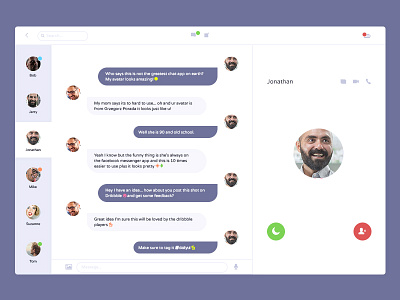 Daily UI #013 - Direct Messaging + Free PSD