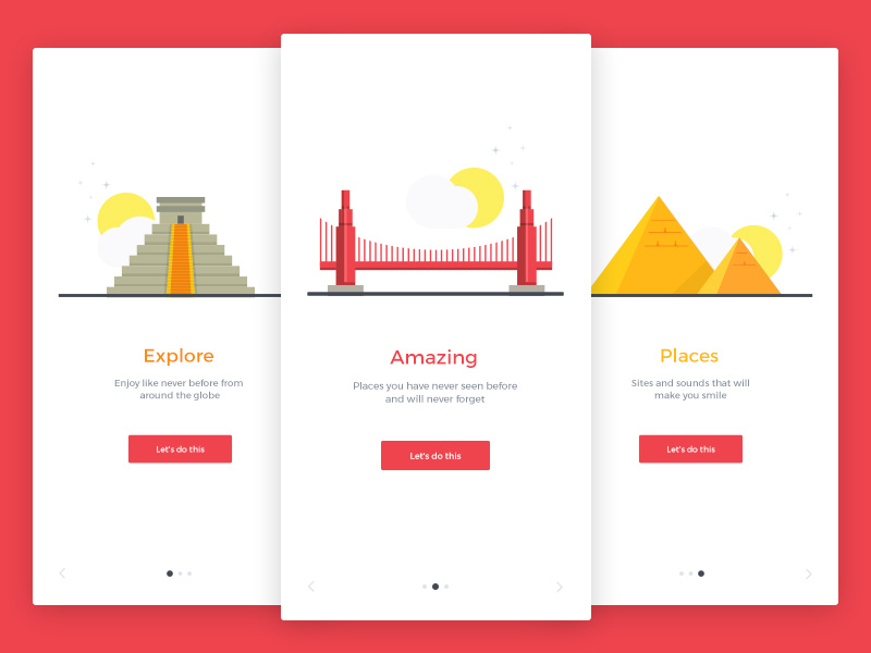 Onboarding Screens Free PSD template