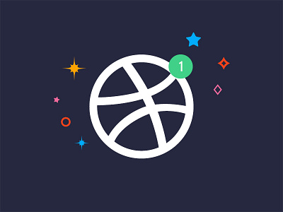 Dribbble Invite dribbble dribbble invite icon invite shapes stars