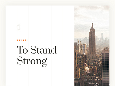 Stand Strong - PSD card clean font hero minimal new york psd simple type unslpash