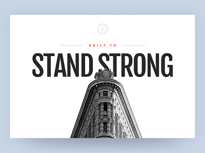Stand Strong V2 - Free PSD card clean font hero minimal new york psd simple type unslpash