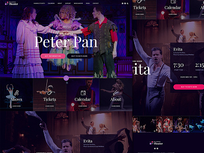 Theater - WIP home page design theater ui web design