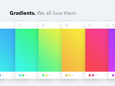Gradients. We all love them. card cards colors gradient gradients love psd