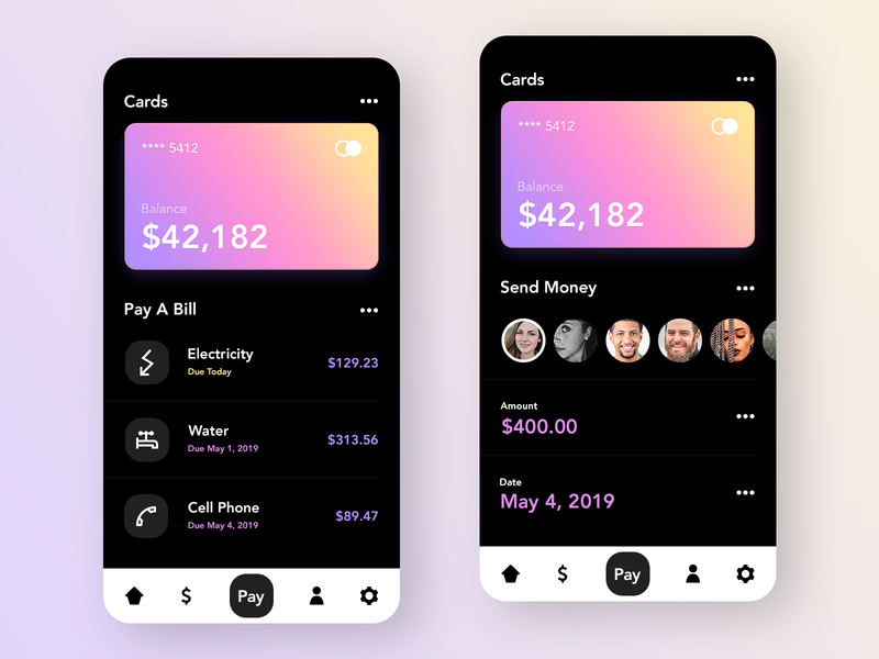 Bank App Free Psd By Samir Alley On Dribbble