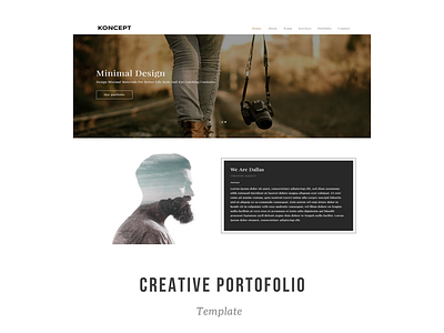 Koncept - Creative Portfolio Bootstrap Template bootstrap creative minimal portfolio template theme