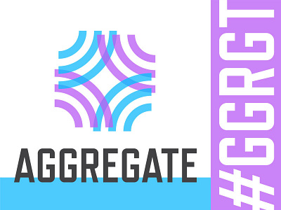 Aggregate Conference Logo aggregate blue brand conference digital identity logo purple vector