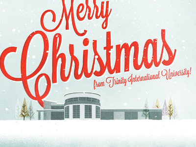 University Christmas Card christmas higher education holidays illustration