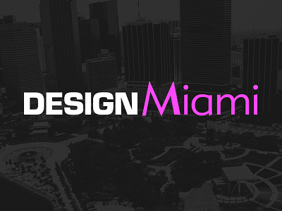 designMiami rebrand art deco brand community logo design designmiami logo meetup miami miamitech neon pink south florida