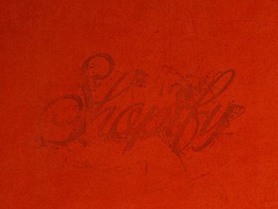Shopify Wallpaper grunge red script