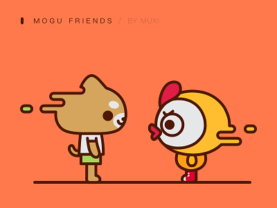 Mogu Friends animation cartoon chicken dog friends illustration mogul