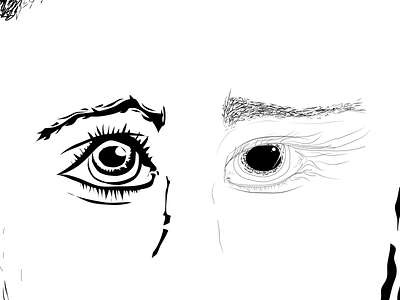 Eyes to your Soul - Wallpaper Challenge 4fun adobe illustrator challenge drawing eyes illustrated noreason twostyles wacom windowtoyoursoul