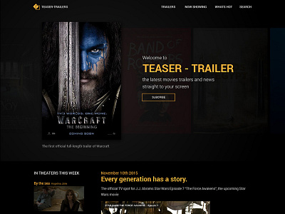 Landing page dailyui movie ui ux web