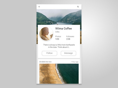 Photographer profile dailyui photographer profile ui