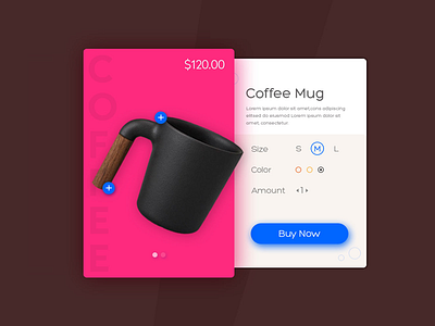 Product illustration for Ecommerce call to action cta ecommerce illustration mug pink product page