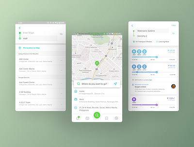 Sakay app bus green location mobile sakay train transportation travel ui ux