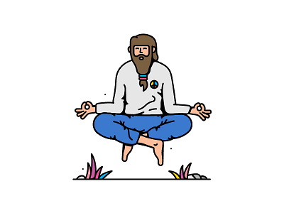 Meditation beard grass hippy love meditation peace