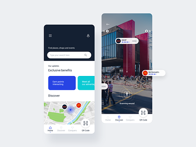 Augmented Reality App app augmented reality design flat ui ux