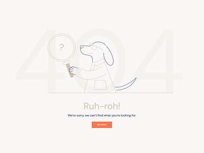 404 Page for Pet Health Startup