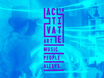 Activate Logo activate alleys art blue buildings chicago electric eel logo music purple