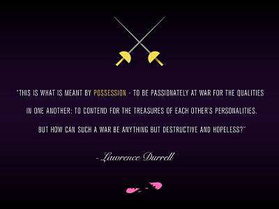 Lawrence Durrell Possession Quote