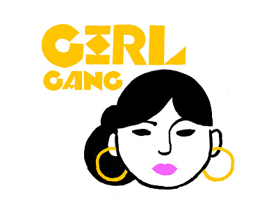 Girl Gang Shirt Graphic girl gang gold hoops lipstick poppin purple rangs rings