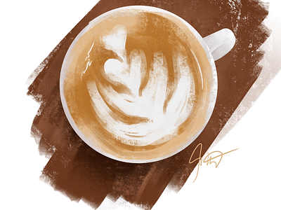 coffee sketch illustration digital procreate
