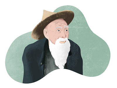 Elderly chinese man - Character Illustration