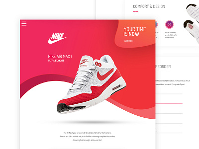 Nike Air Max Landing Page bootstrap flyknit gromulski homepage landing page nike photoshop ui