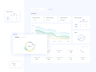 Dashboard - Modems Statistics app dash dashboard design figma flat frontend gromulski illustration internet modem realproject sketch statistics stats ui ux web