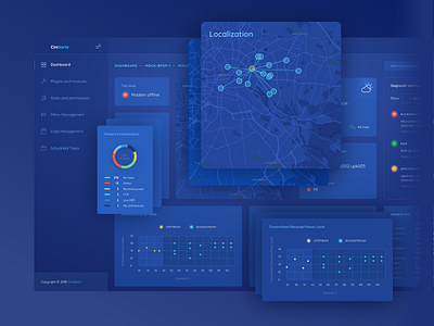 Modem's Dashboard Details abstract adobe cloud colors crypto dark darktheme dash dash board dashboard design flat gromulski icon internet modem modems typography ui ux