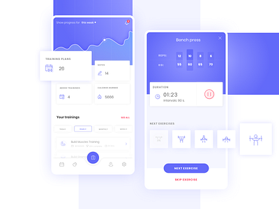 Fintess App concept (1/4) dashboard fit fitness fitness app gym gym app note ui workout workouts