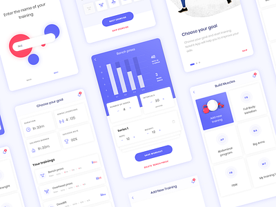 Fintess App Concept (3/4) app dashboard fitness gym gym app illustration ios sketch ui ux