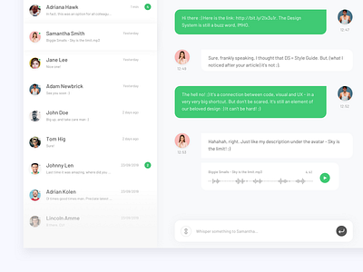 Chat App by Matt Gromulski for Objectivity on Dribbble