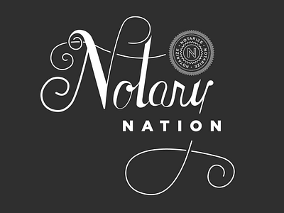 Notary Nation Tshirt Design hand letter hand lettering illustraion logo