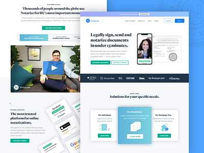 Notarize - Homepage Design