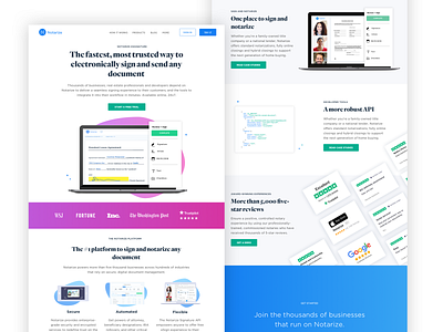 Notarize Launches Free eSign hero image landing page notarize web web design webdesign website website concept website design websites