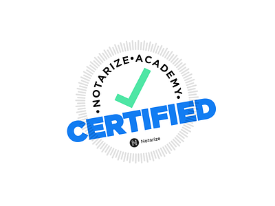 Notarize Academy Certified certified logo notarize notarized seal
