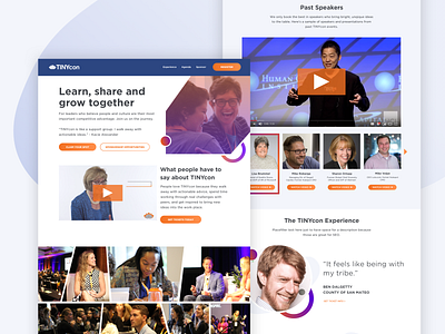 TINYcon Conference Experience Page conference branding conference website confernce event event branding event website events web design webdesign website website concept website design