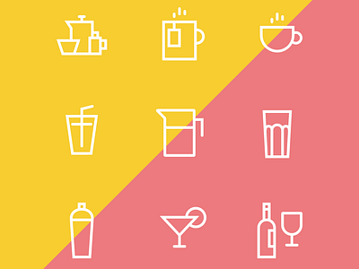 Drinks drinks iconset lineillustration