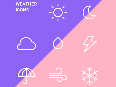 Weather Icons adobeillustrator icondesign iconset weathericons