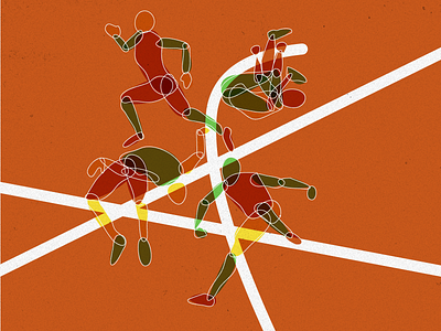 Athletics athlete athletics jump jumper lines obstacles olympic orange outline run runner