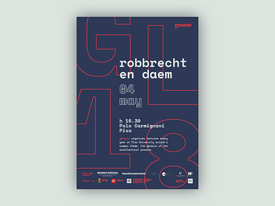 Robbrecht En Daem architects architecture design font lecture monospaced pisa poster type typography university