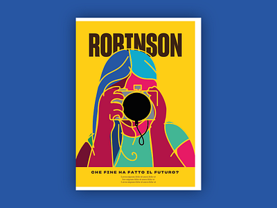 Robinson Cover cover editorial flat grain illustration la repubblica magazine texture time