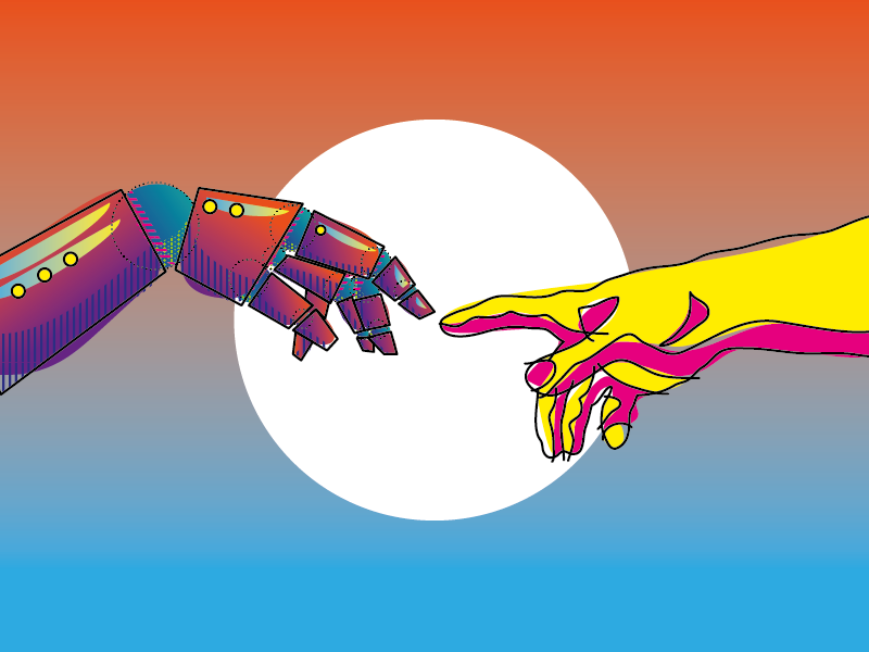 Let's create something new, together detail color pattern flat illustration pop gradient michelangelo adamo creation