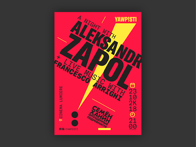 Aleksandr Zapol aka Semën Chanin Poster avant garde bold brutalism constructivism cyrillic el lissitzky poetry poster red russia yellow