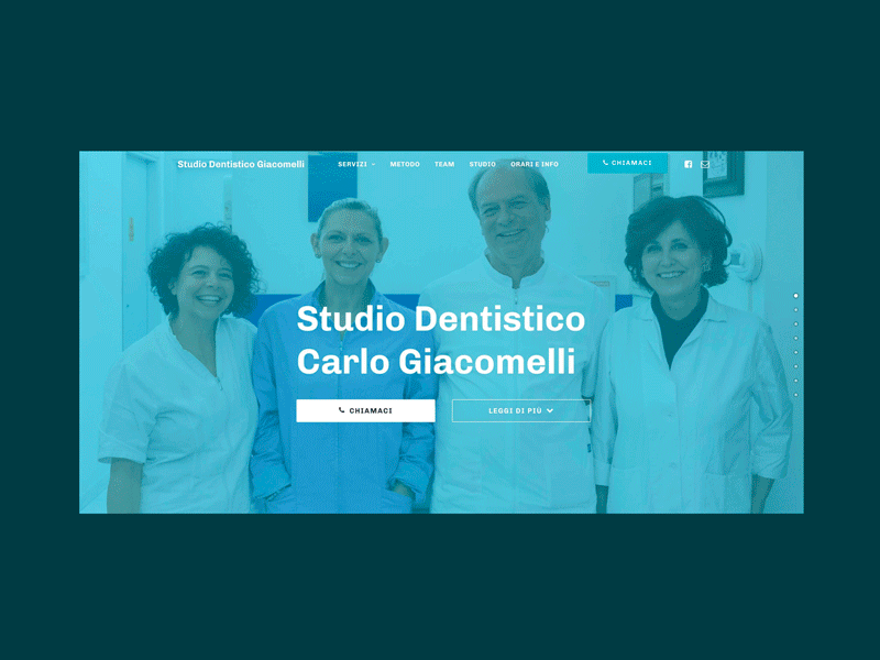Studio Dentistico Carlo Giacomelli Website bright bright colors flat full bleed parade parallax parallax website responsive webdesign website